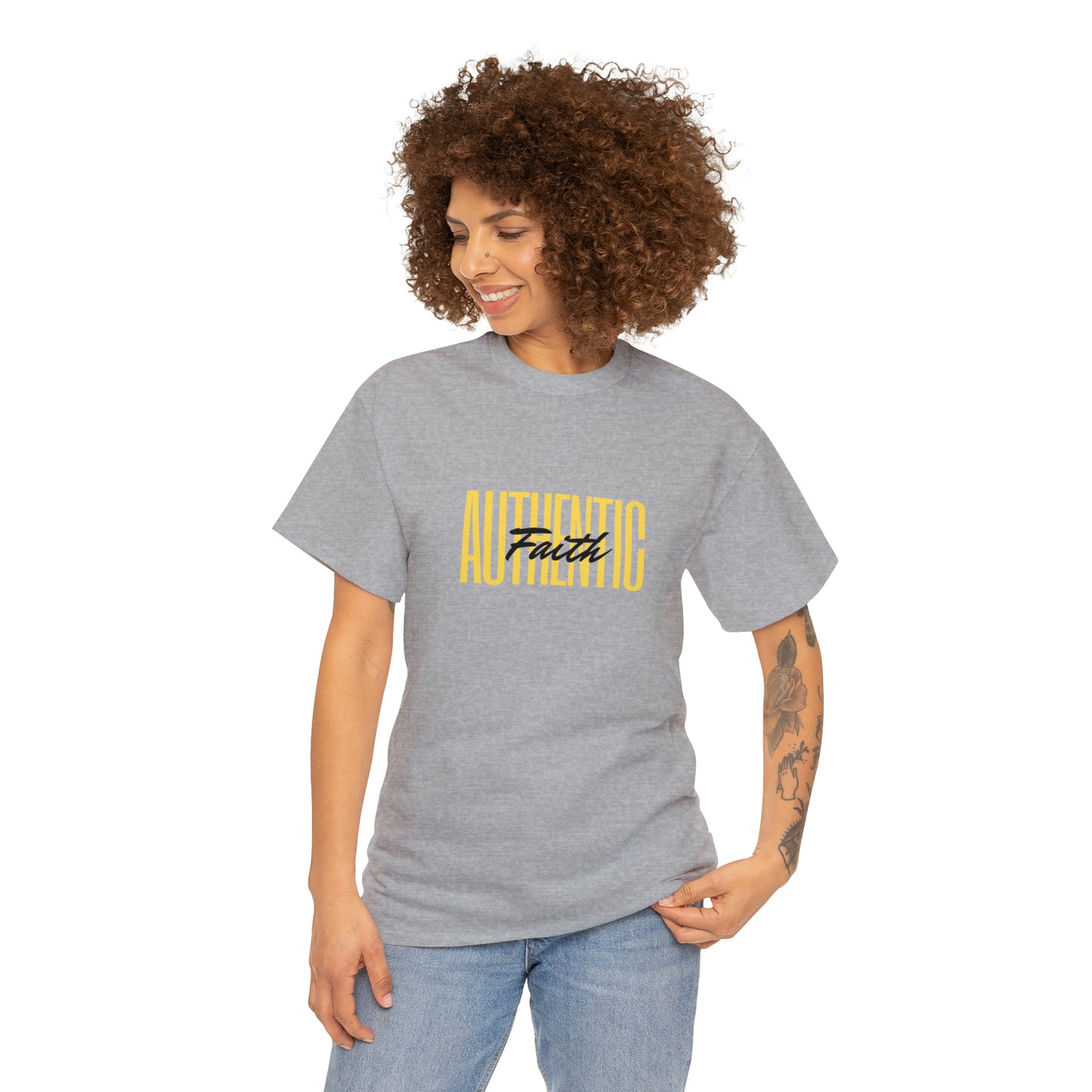 Simple Yellow Authentic Unisex Heavy Cotton Tee