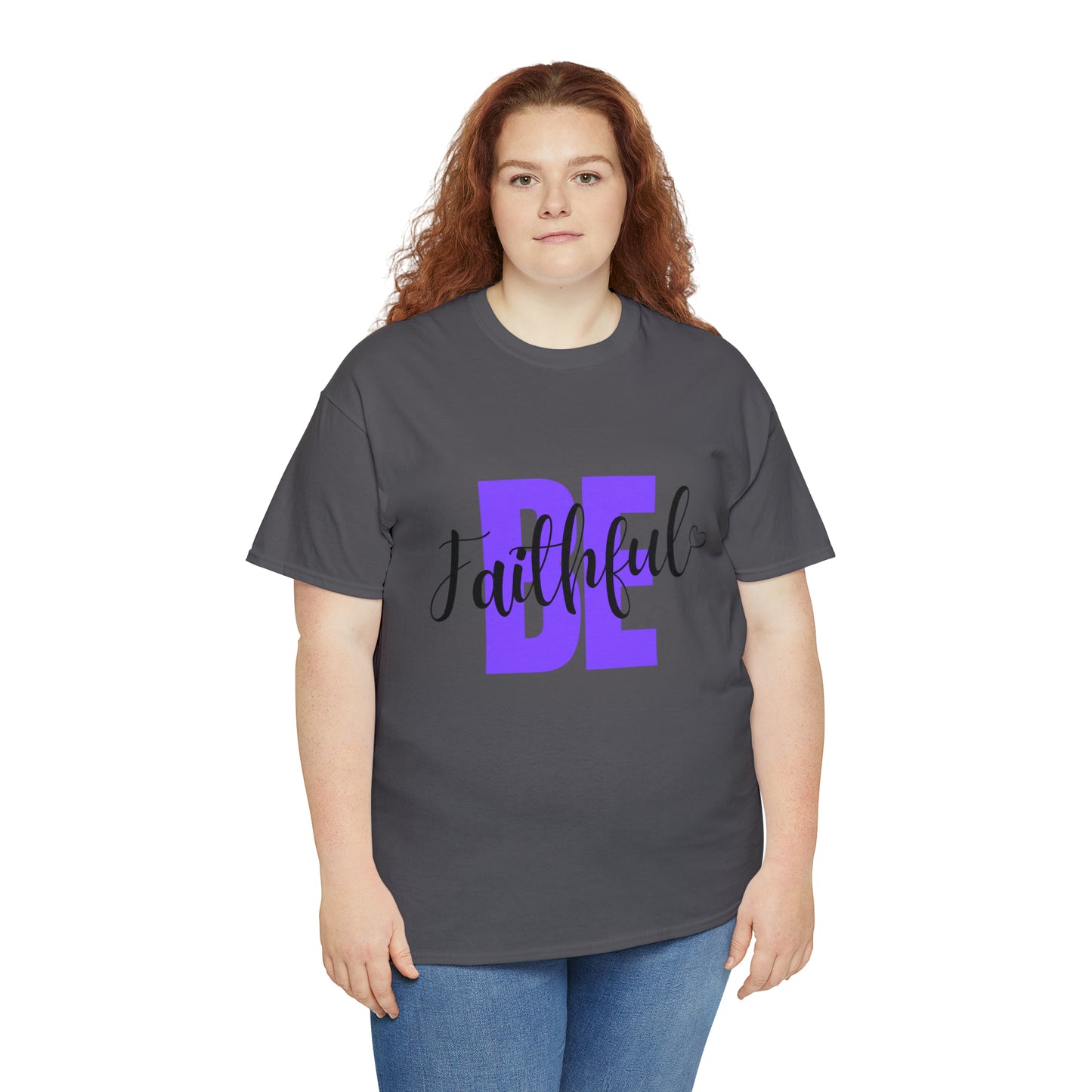 Purple Faithful Unisex Heavy Cotton Tee