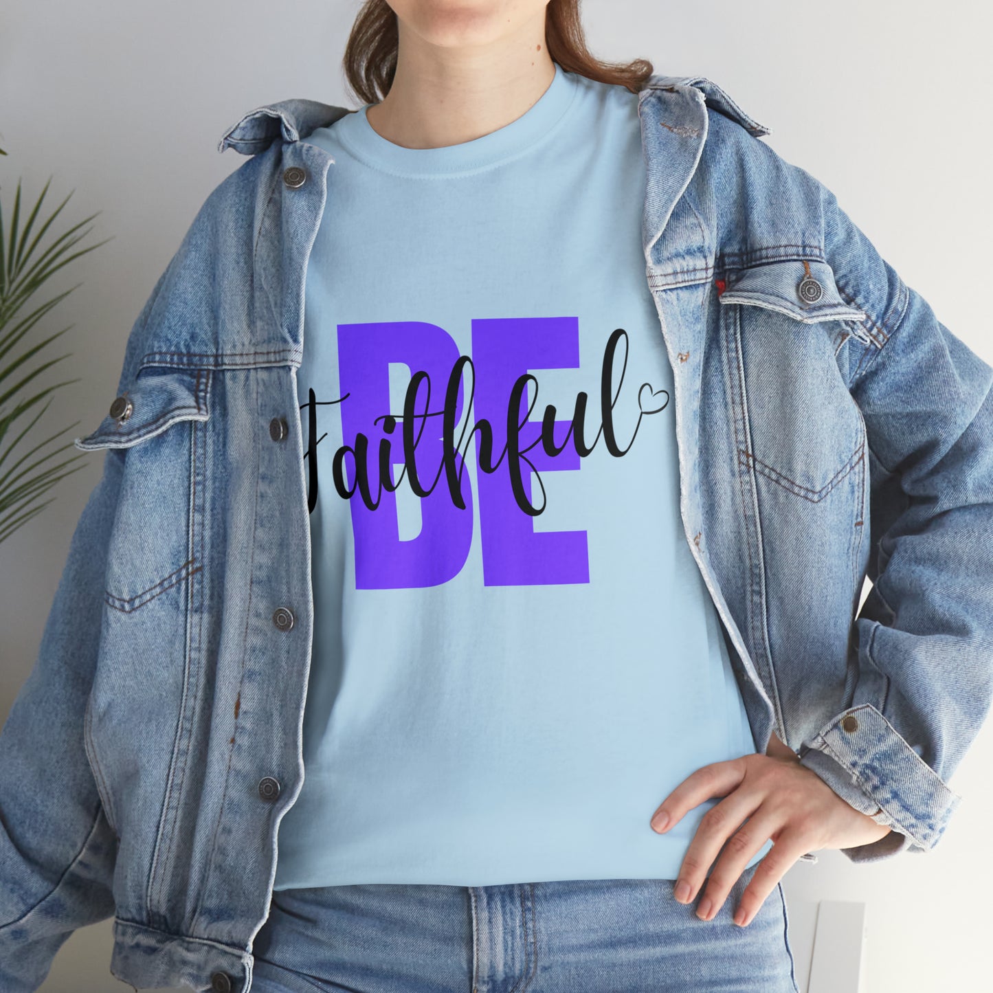 Purple Faithful Unisex Heavy Cotton Tee