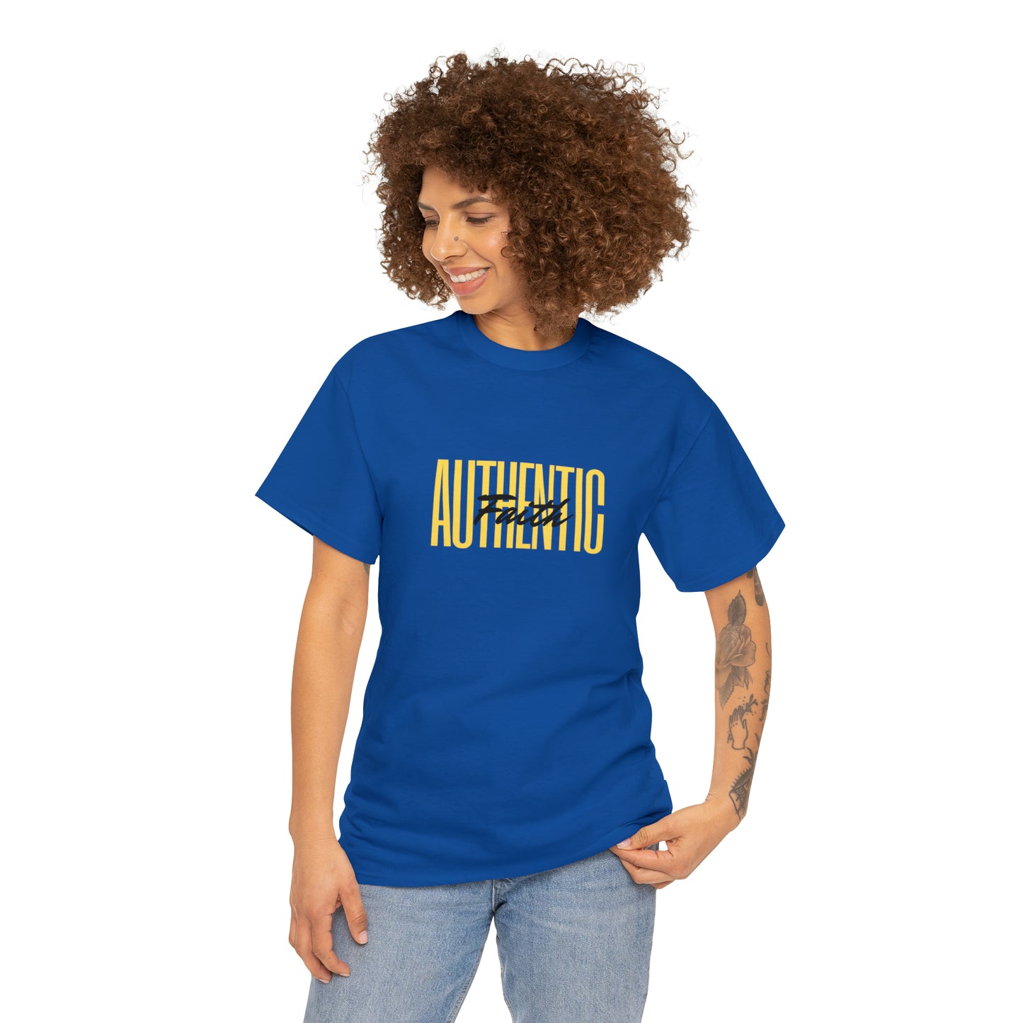 Simple Yellow Authentic Unisex Heavy Cotton Tee
