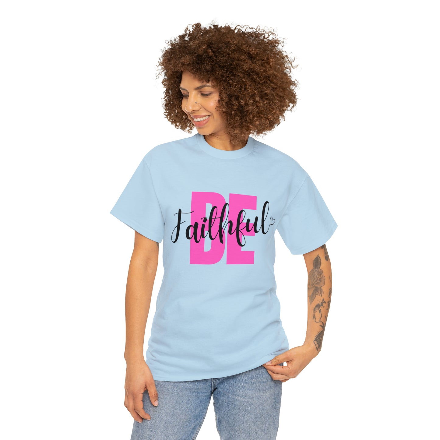 Pink Faithful Unisex Heavy Cotton Tee