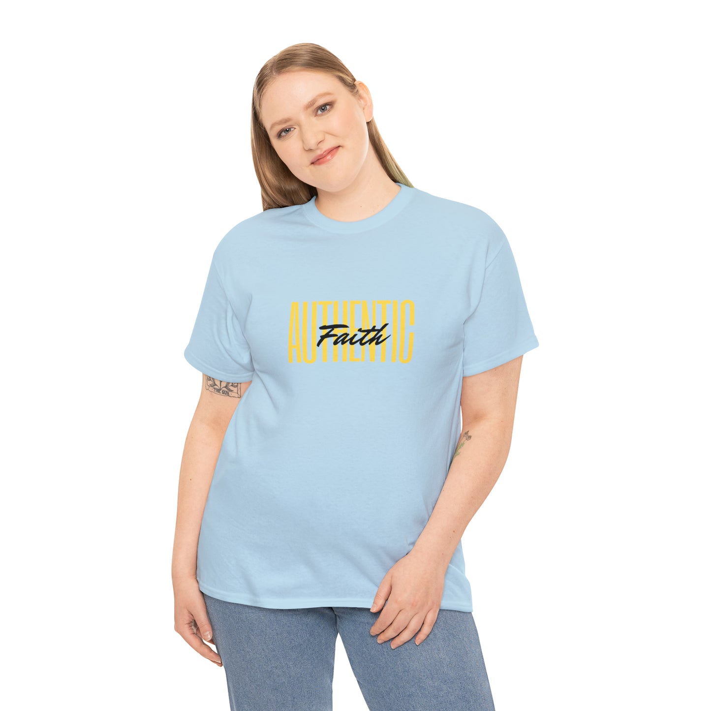 Simple Yellow Authentic Unisex Heavy Cotton Tee