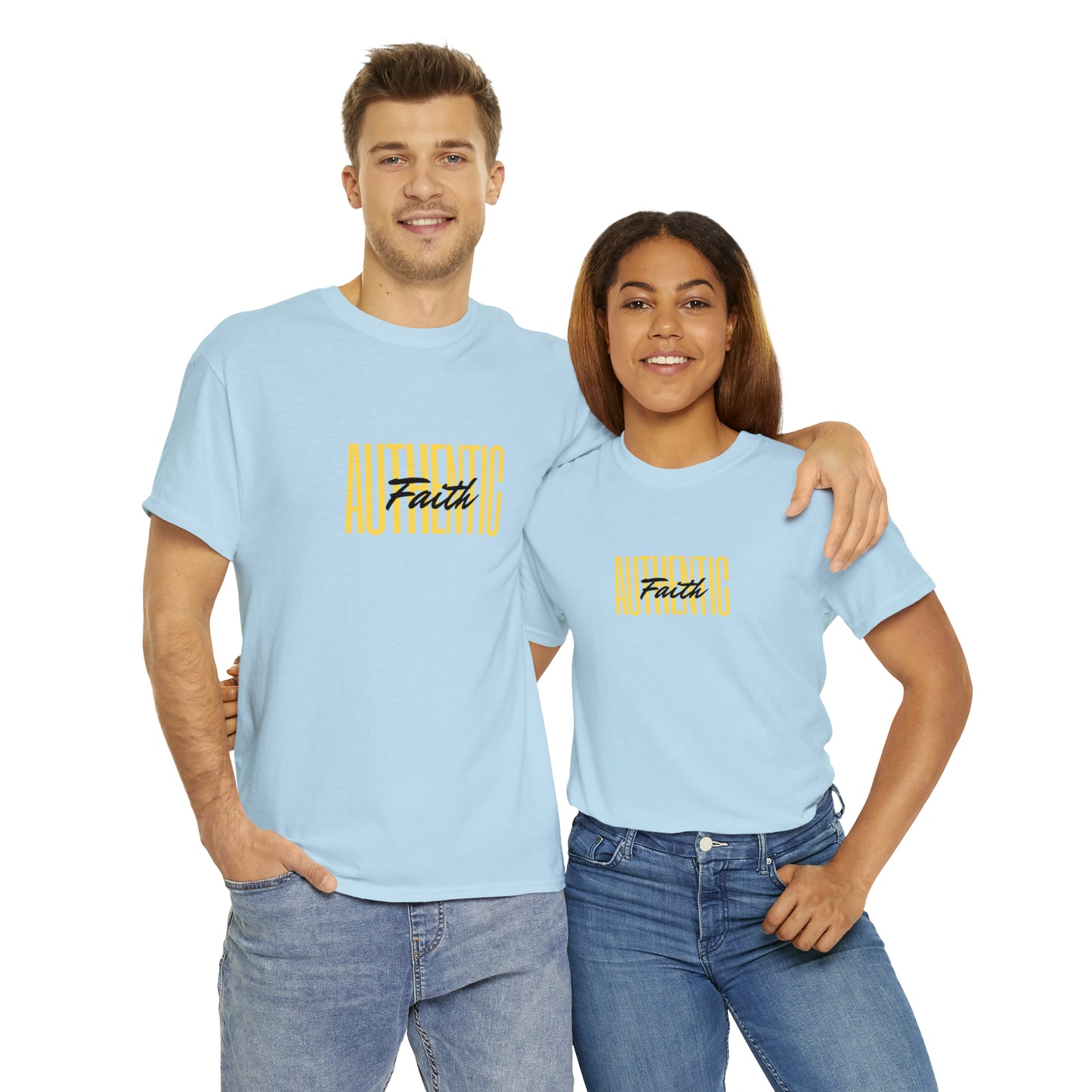 Simple Yellow Authentic Unisex Heavy Cotton Tee