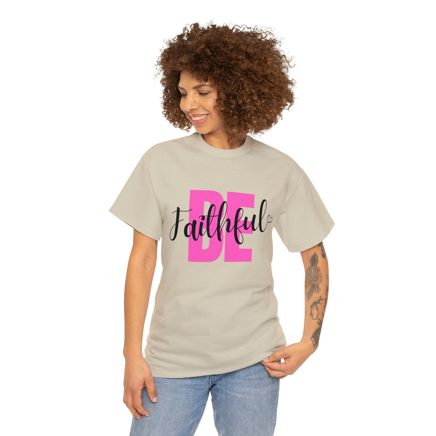 Pink Faithful Unisex Heavy Cotton Tee