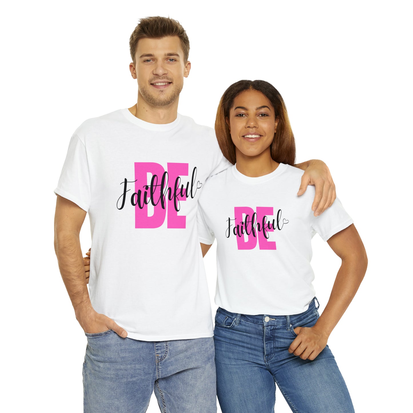 Pink Faithful Unisex Heavy Cotton Tee