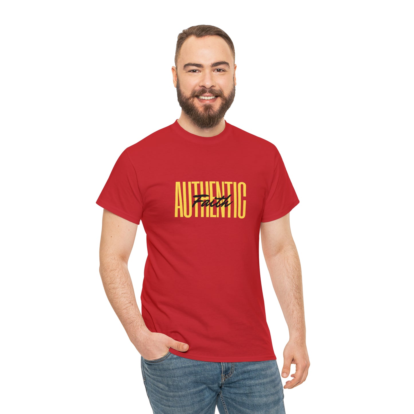 Simple Yellow Authentic Unisex Heavy Cotton Tee