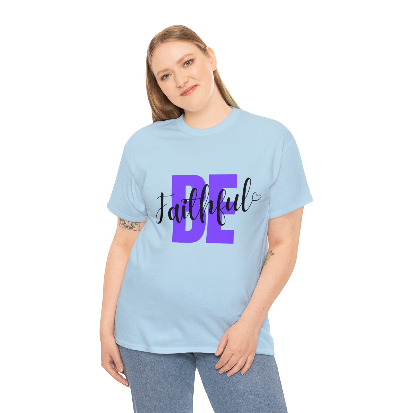 Purple Faithful Unisex Heavy Cotton Tee