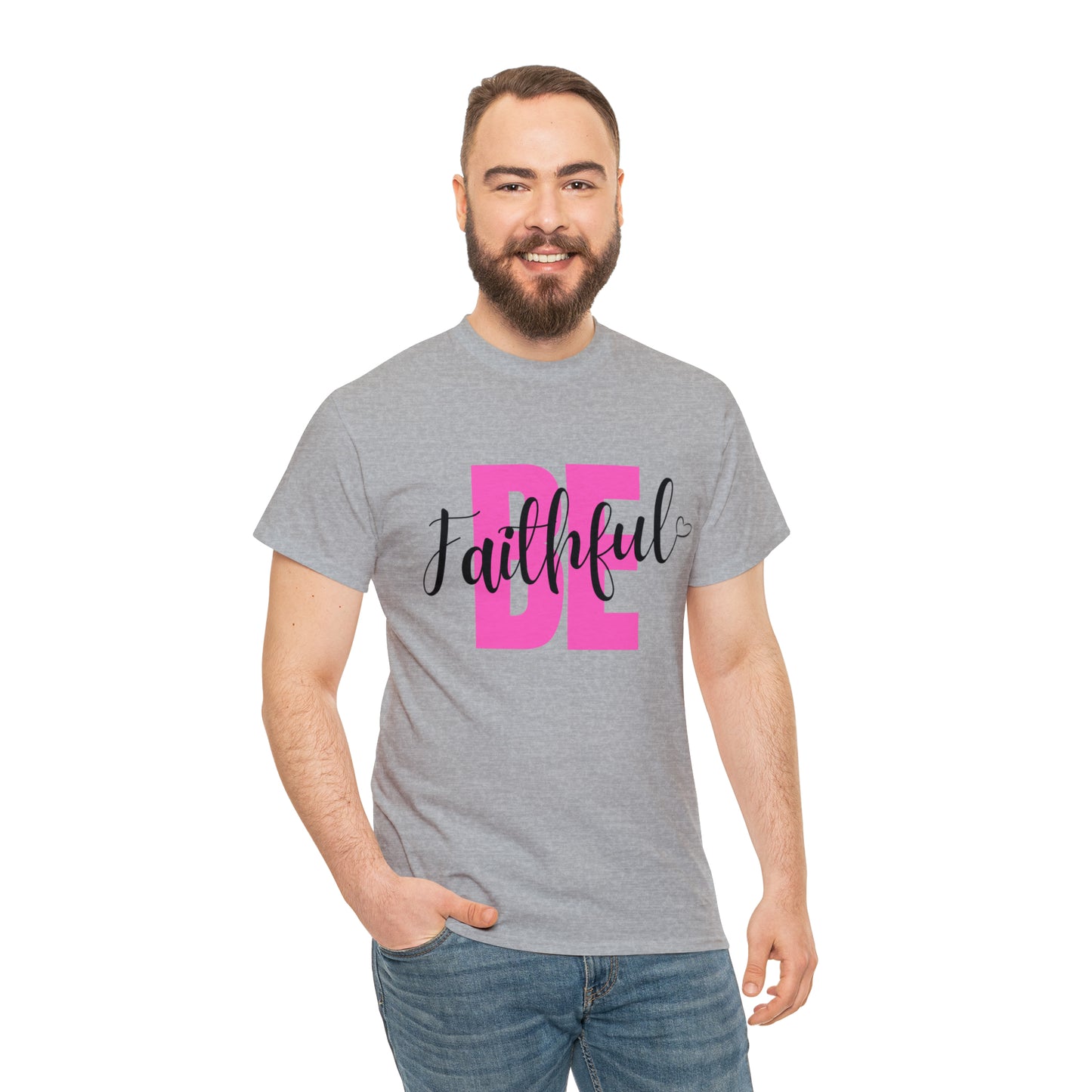 Pink Faithful Unisex Heavy Cotton Tee