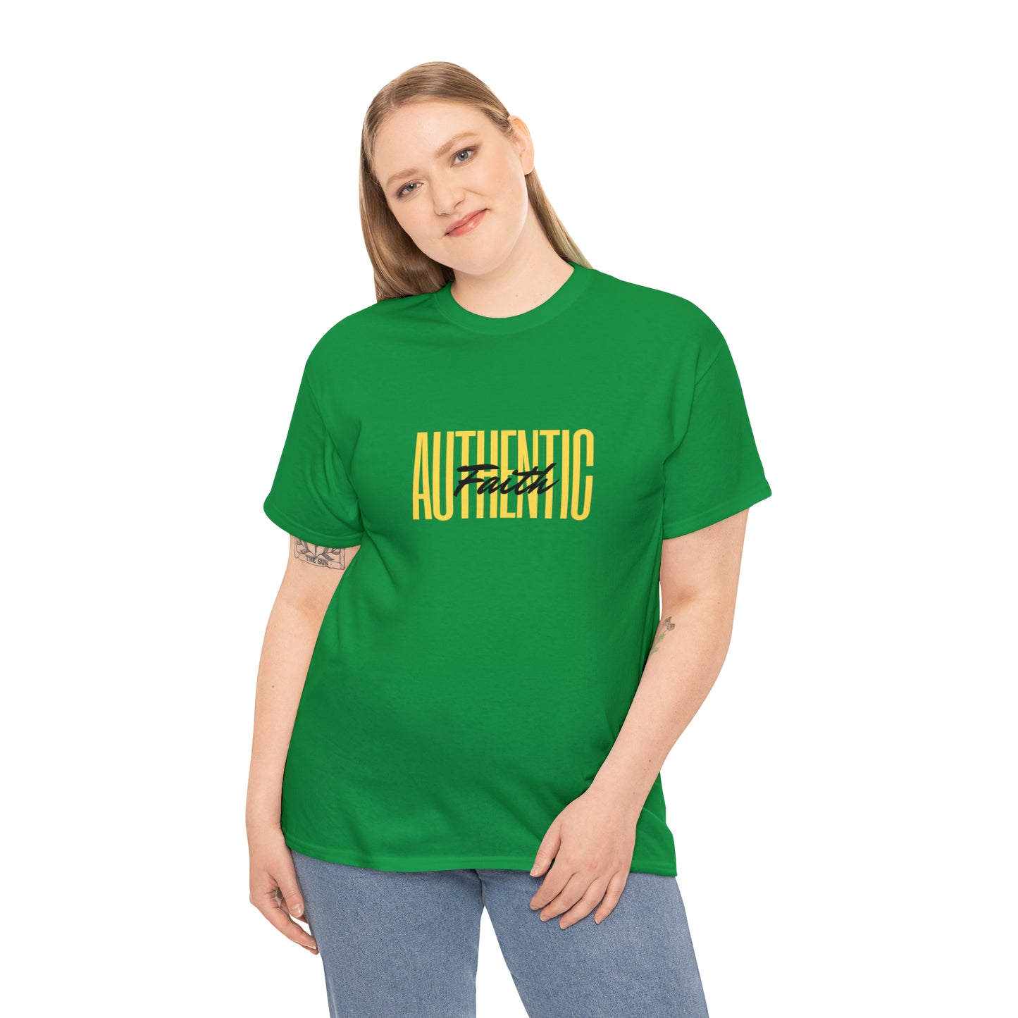 Simple Yellow Authentic Unisex Heavy Cotton Tee