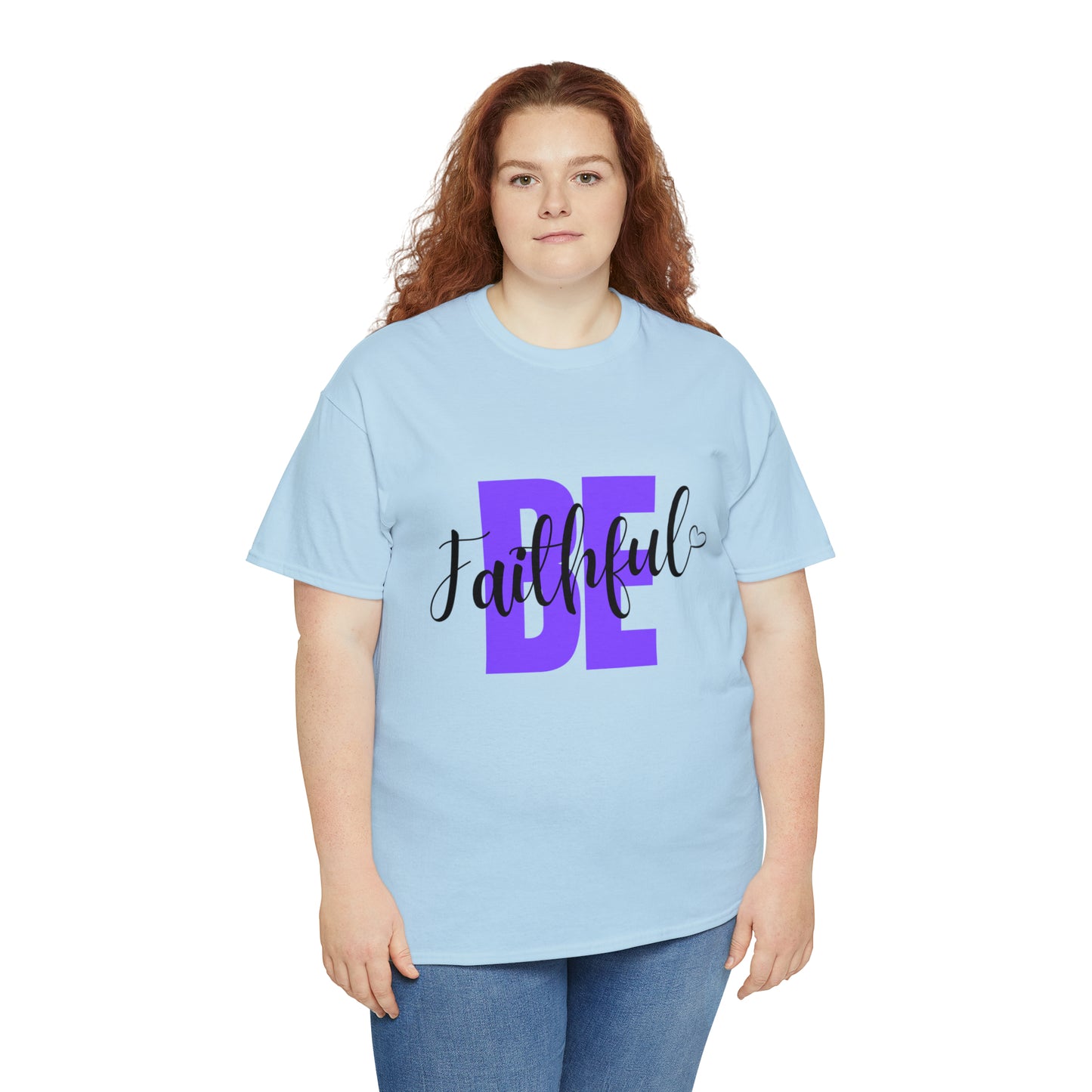 Purple Faithful Unisex Heavy Cotton Tee