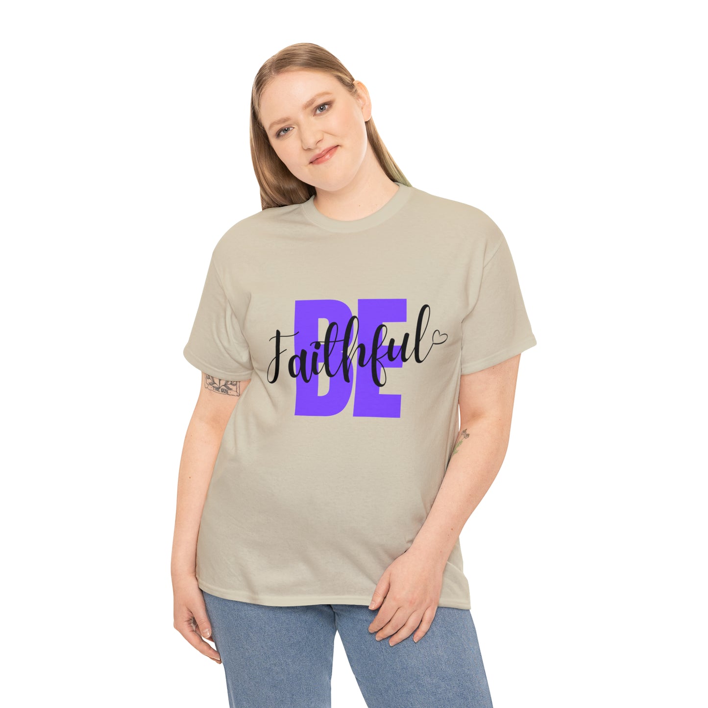 Purple Faithful Unisex Heavy Cotton Tee