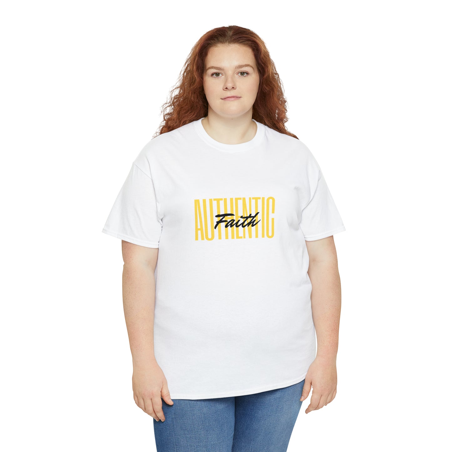 Simple Yellow Authentic Unisex Heavy Cotton Tee