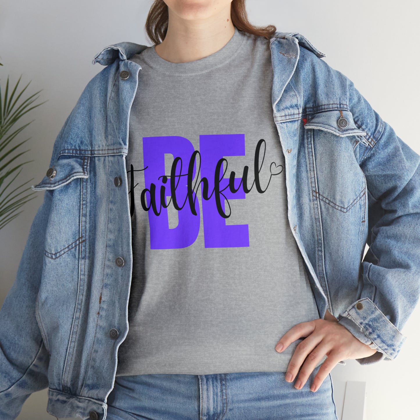 Purple Faithful Unisex Heavy Cotton Tee