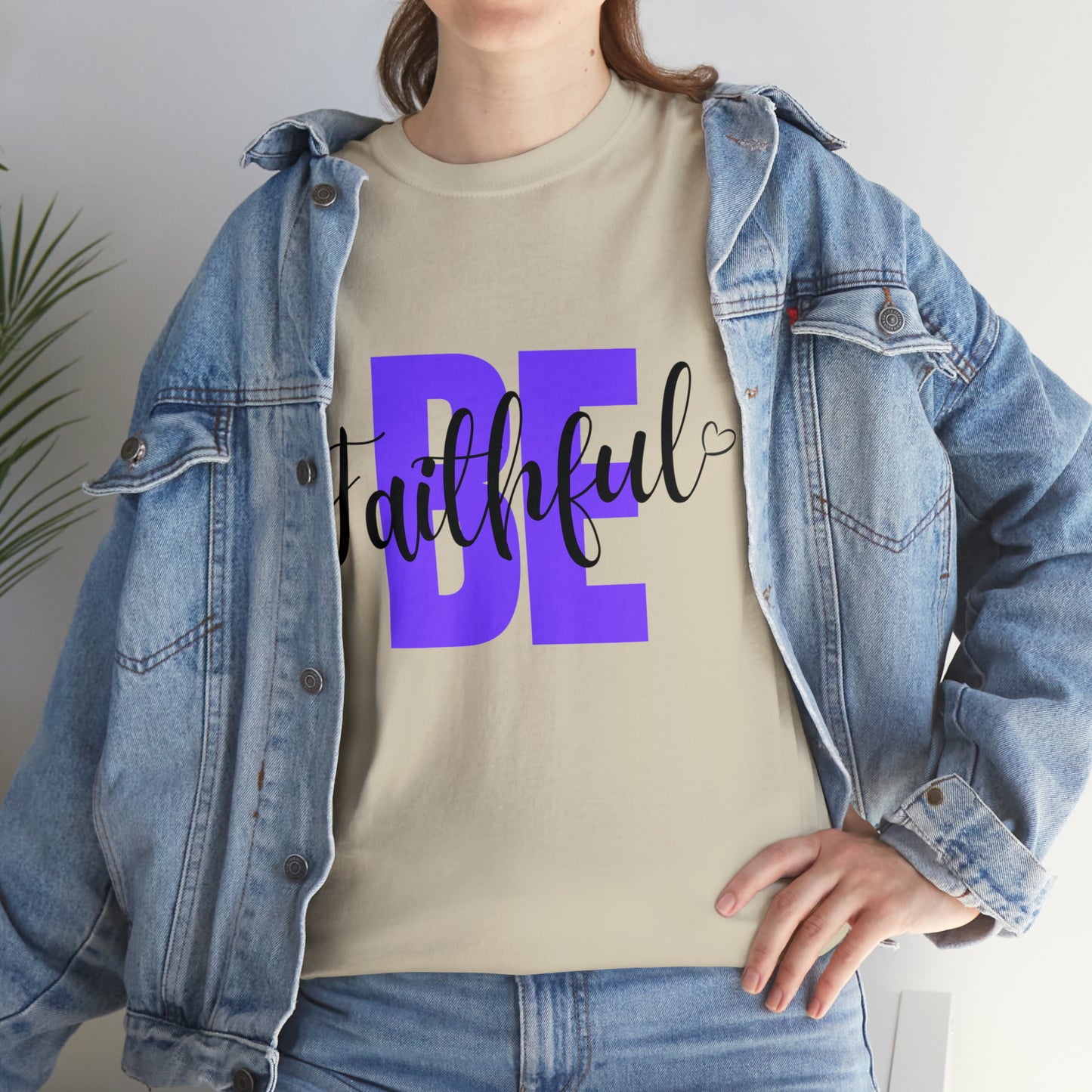 Purple Faithful Unisex Heavy Cotton Tee