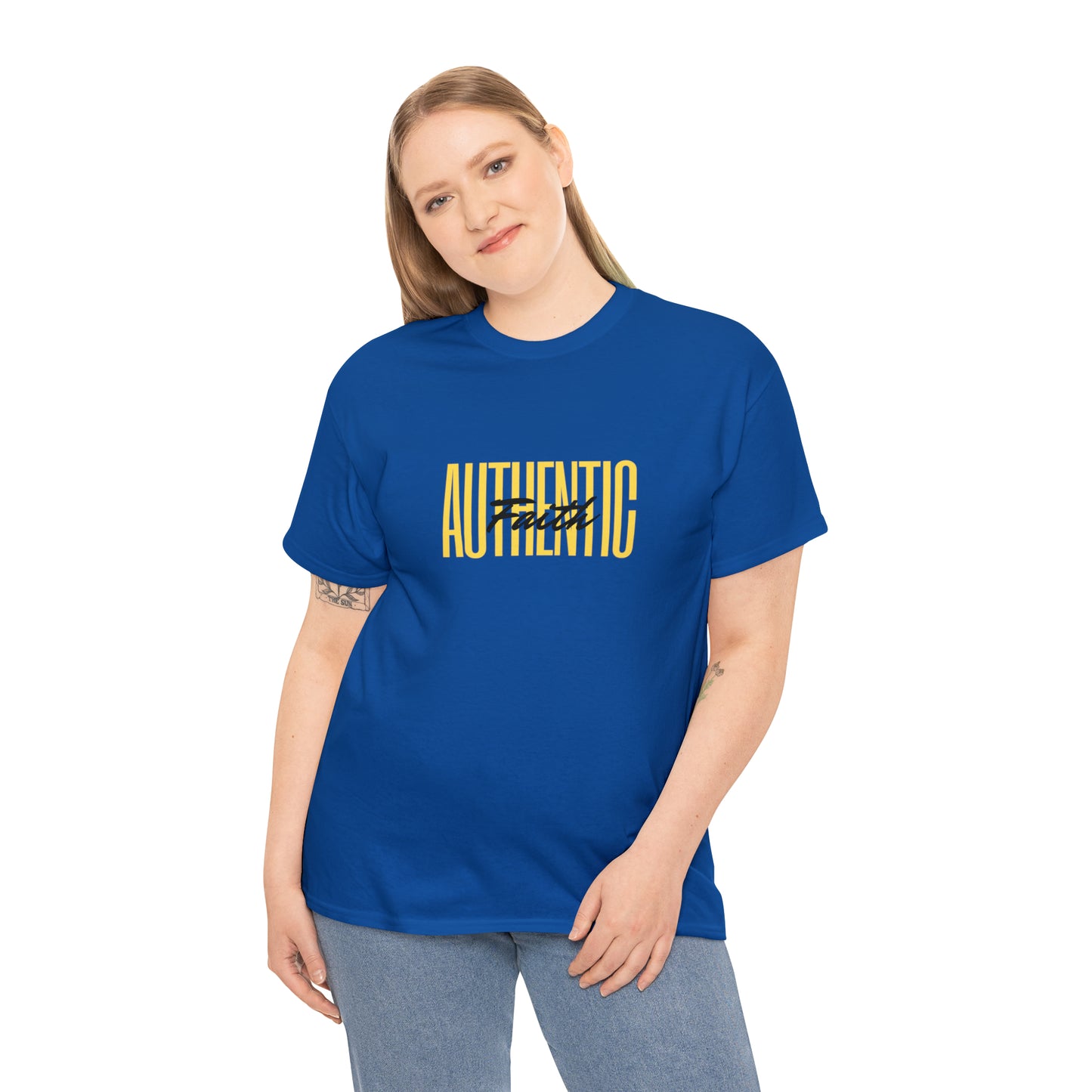 Simple Yellow Authentic Unisex Heavy Cotton Tee