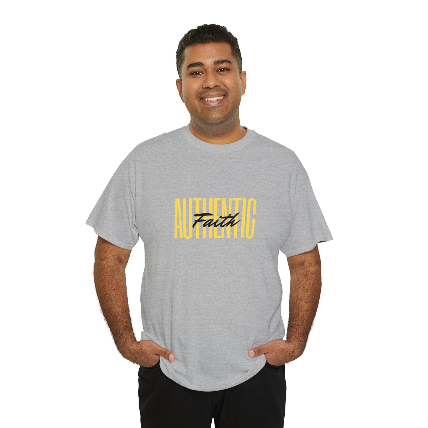 Simple Yellow Authentic Unisex Heavy Cotton Tee