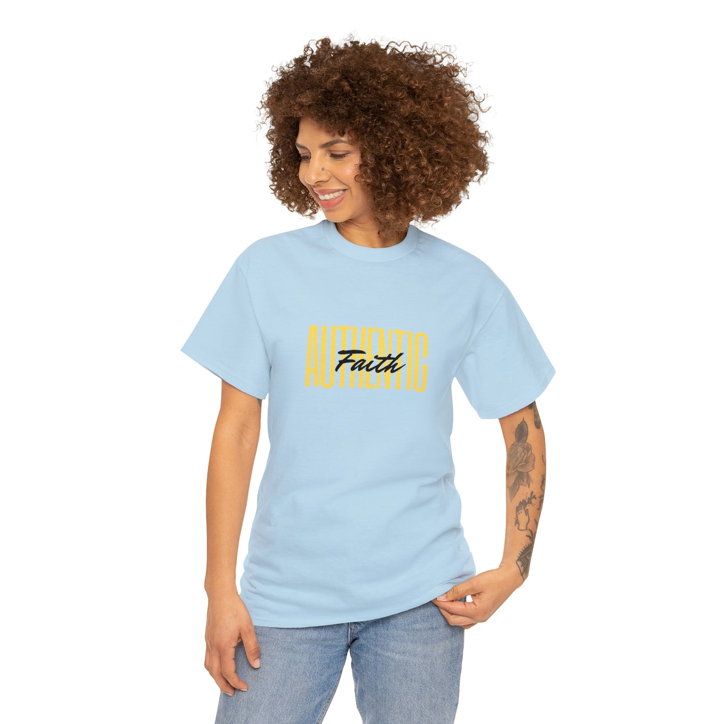 Simple Yellow Authentic Unisex Heavy Cotton Tee