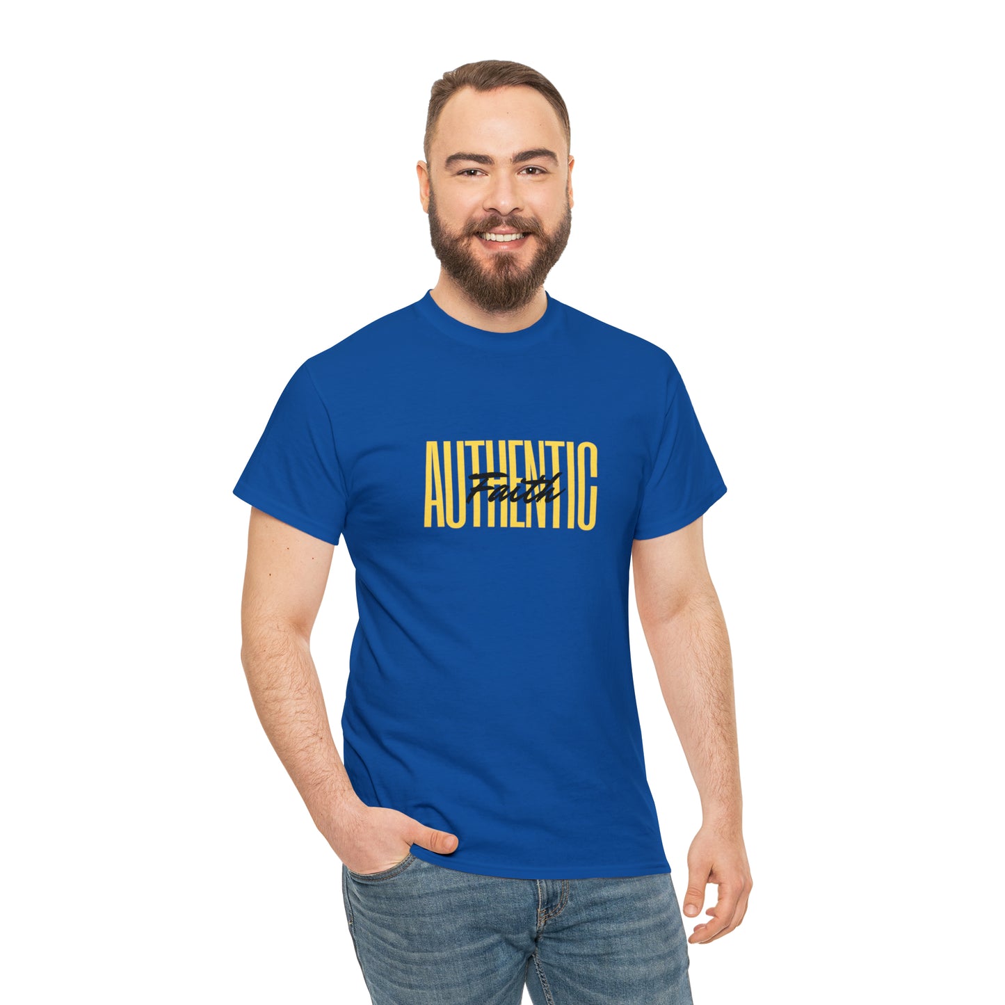 Simple Yellow Authentic Unisex Heavy Cotton Tee