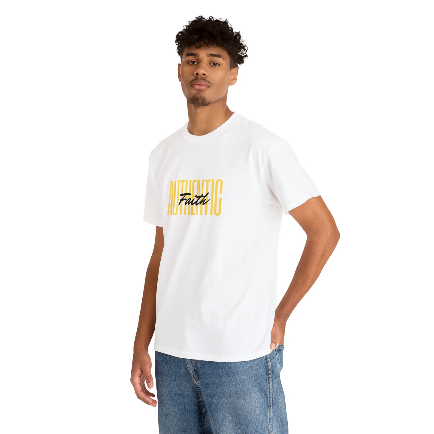 Simple Yellow Authentic Unisex Heavy Cotton Tee