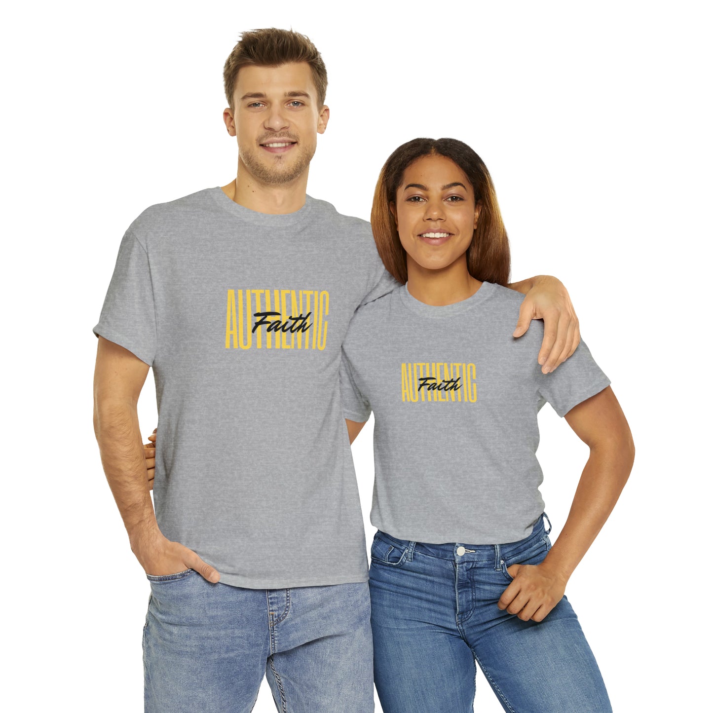 Simple Yellow Authentic Unisex Heavy Cotton Tee