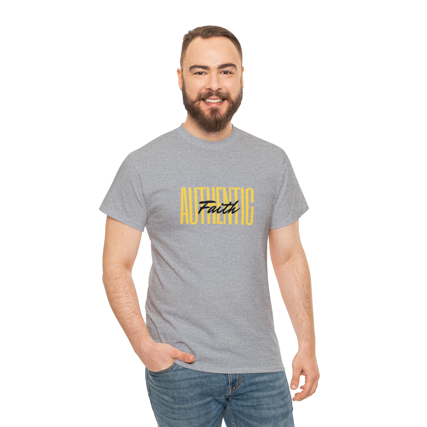 Simple Yellow Authentic Unisex Heavy Cotton Tee