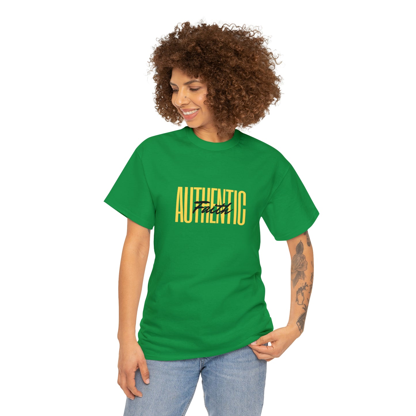 Simple Yellow Authentic Unisex Heavy Cotton Tee