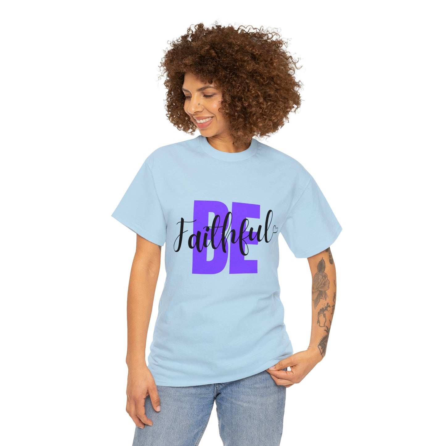 Purple Faithful Unisex Heavy Cotton Tee