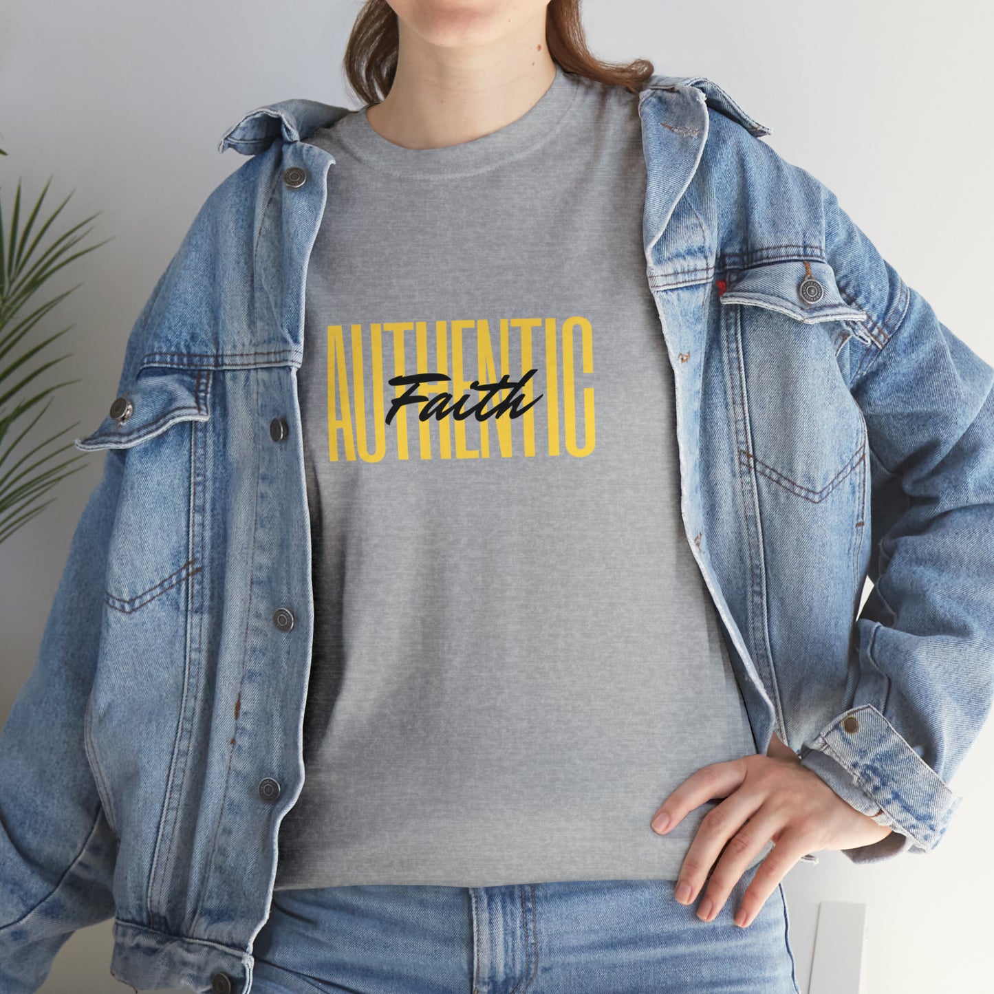 Simple Yellow Authentic Unisex Heavy Cotton Tee