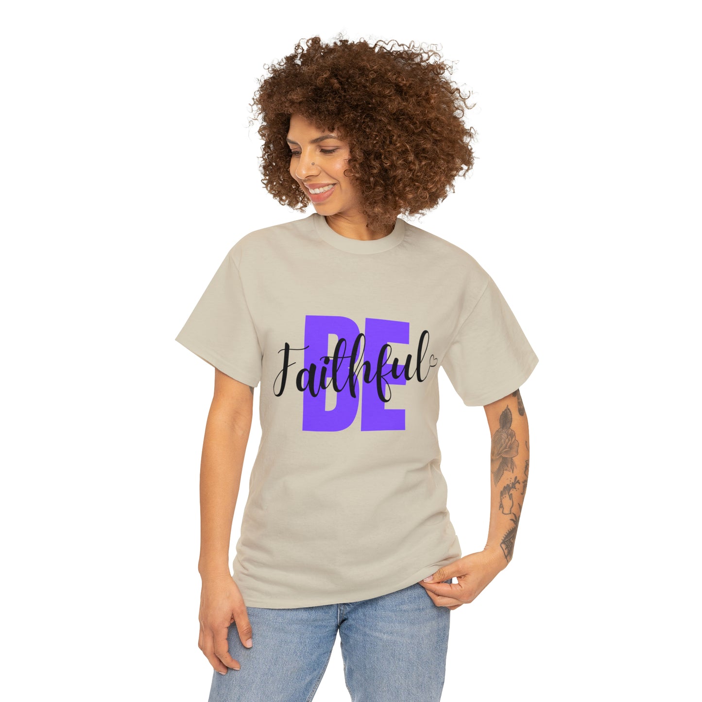 Purple Faithful Unisex Heavy Cotton Tee