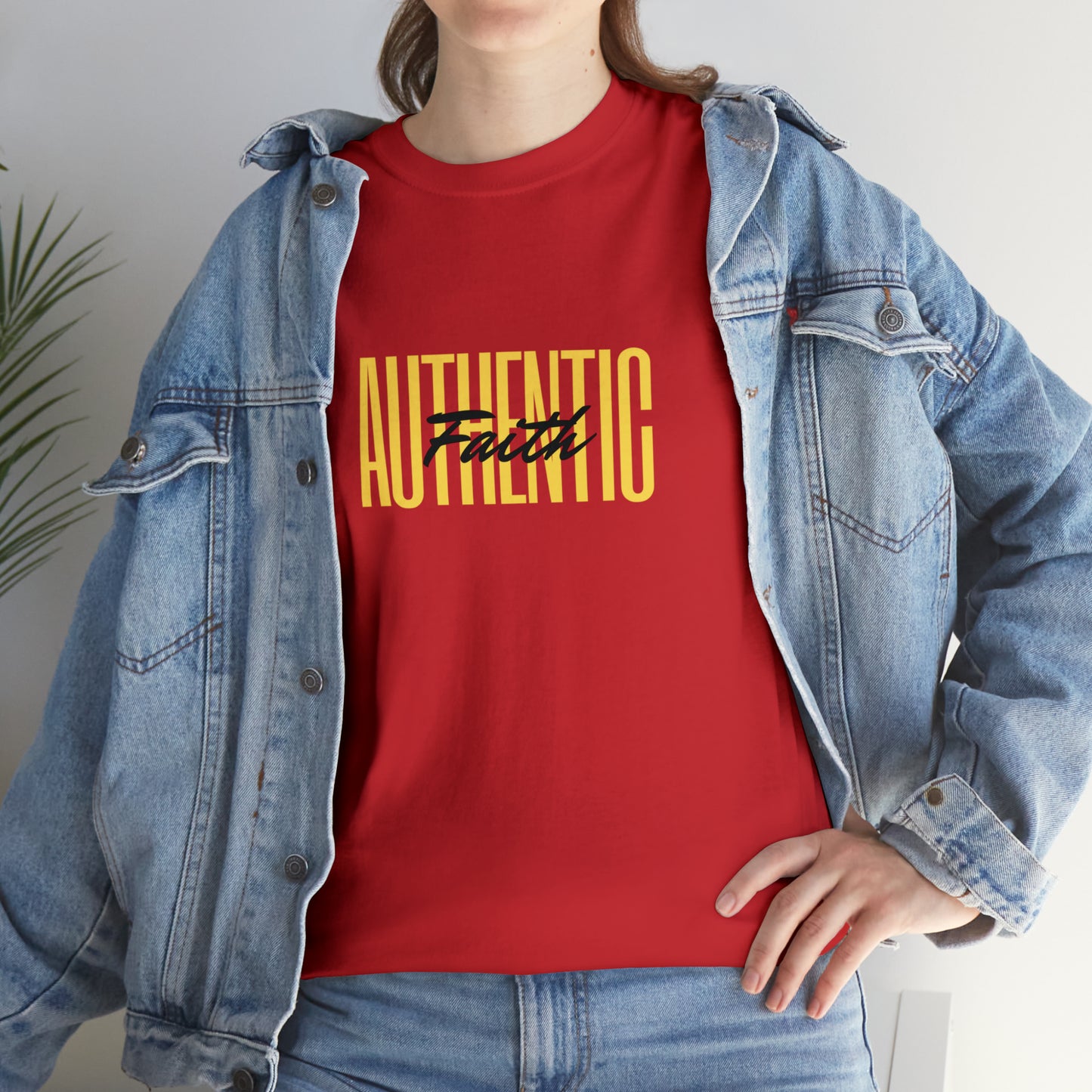 Simple Yellow Authentic Unisex Heavy Cotton Tee