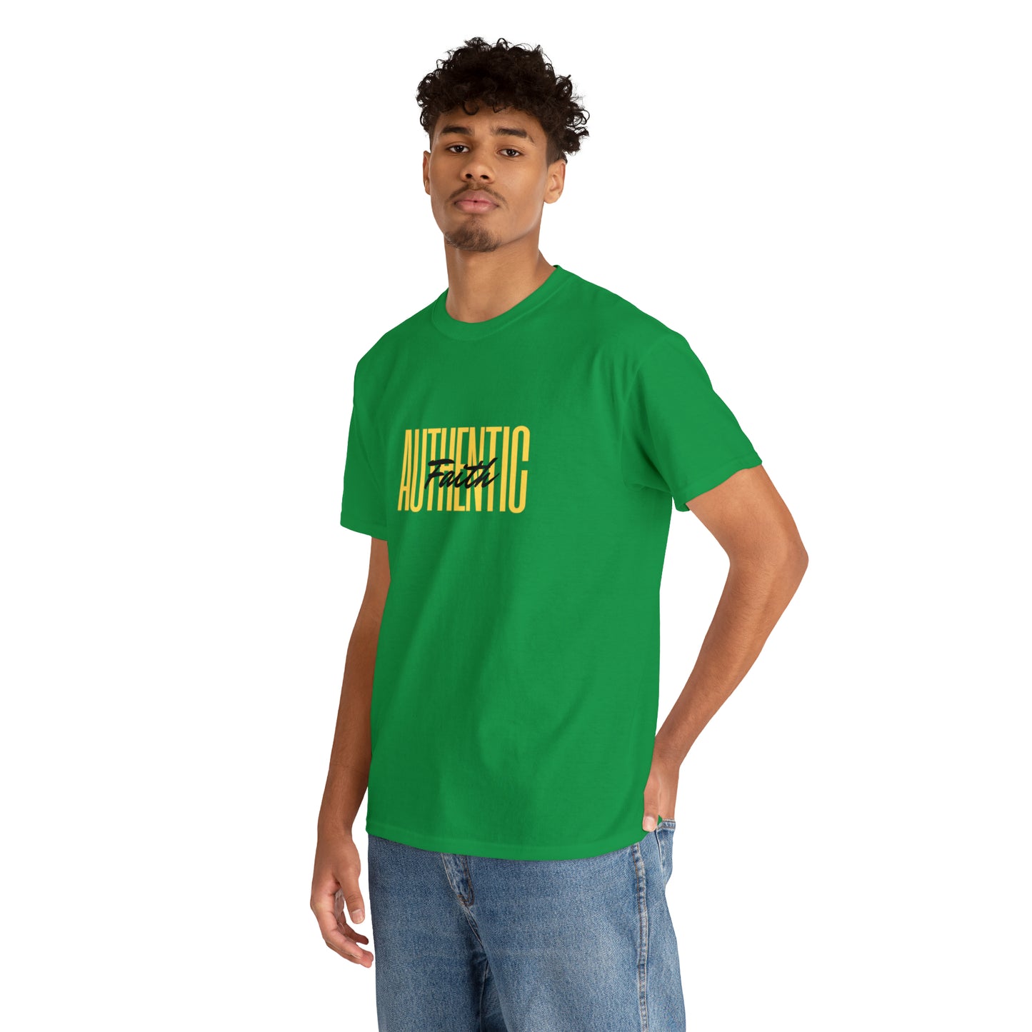 Simple Yellow Authentic Unisex Heavy Cotton Tee