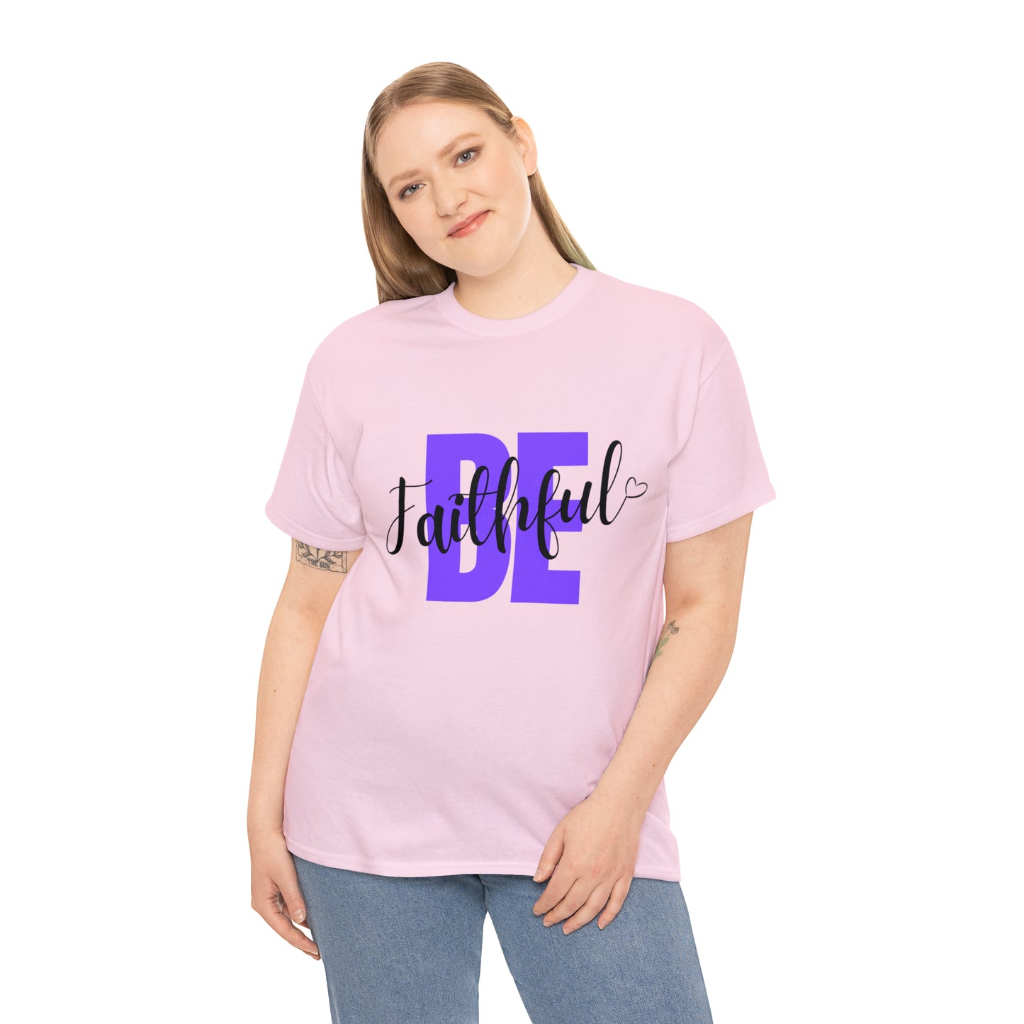 Purple Faithful Unisex Heavy Cotton Tee