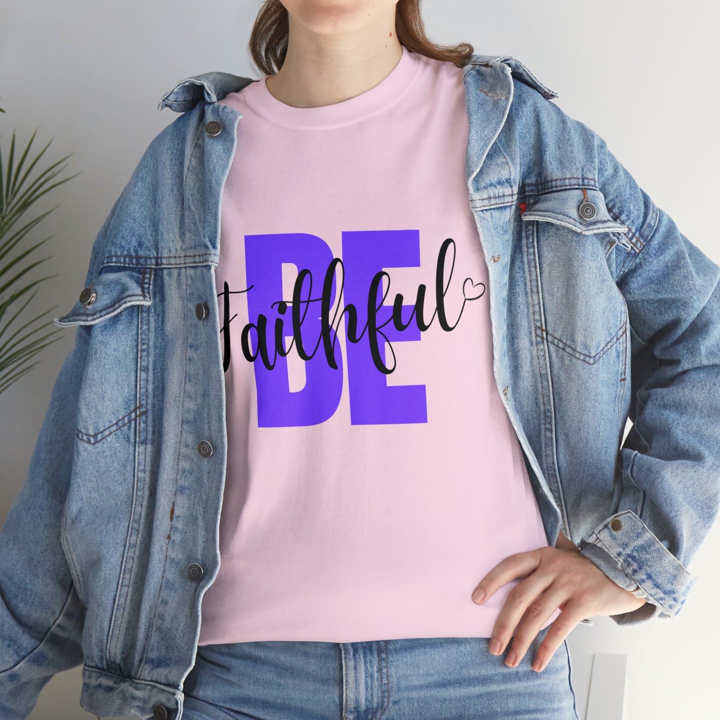 Purple Faithful Unisex Heavy Cotton Tee