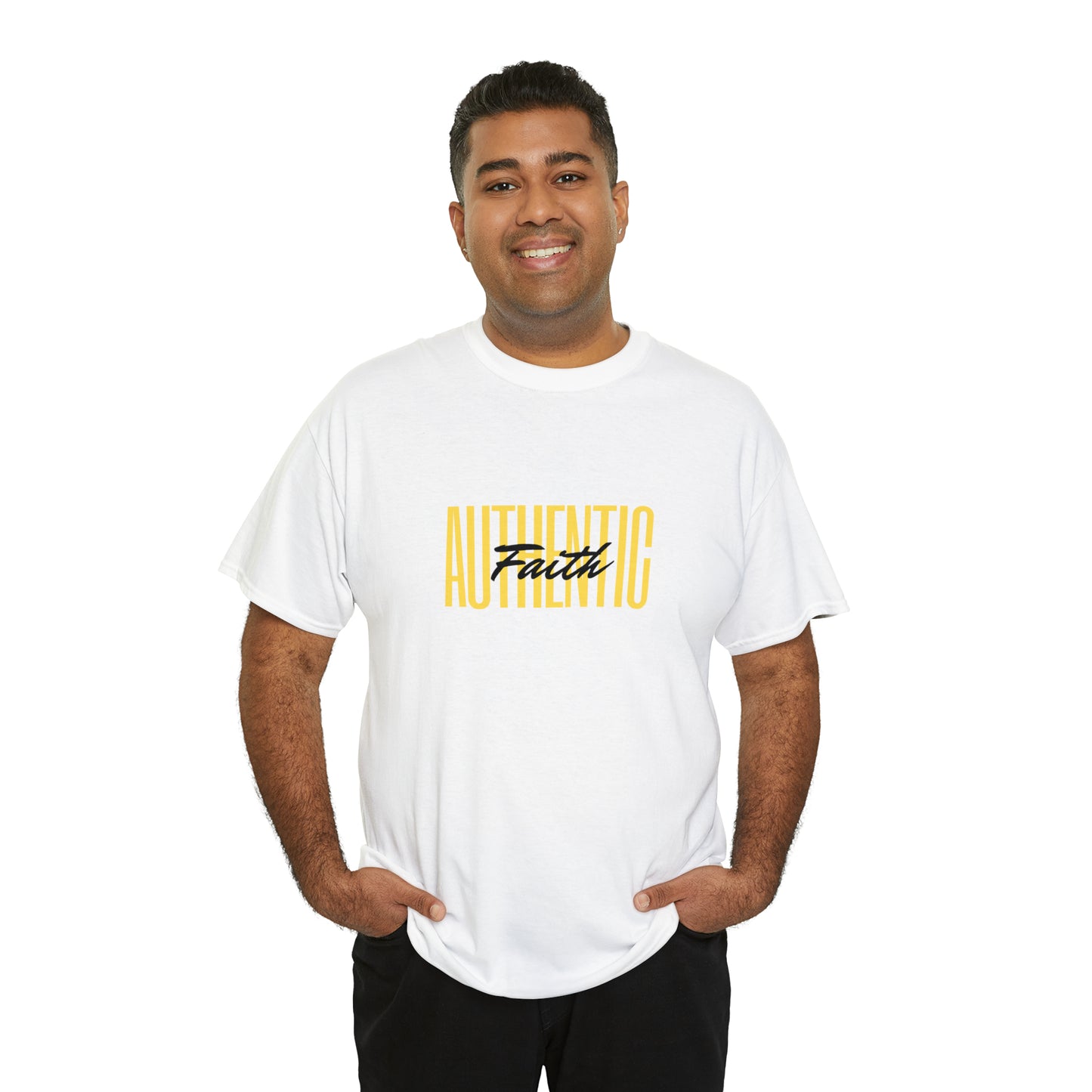 Simple Yellow Authentic Unisex Heavy Cotton Tee