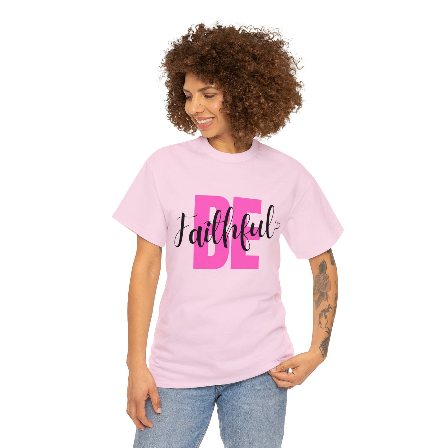 Pink Faithful Unisex Heavy Cotton Tee