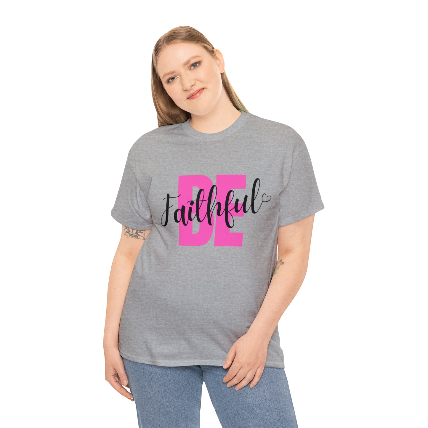 Pink Faithful Unisex Heavy Cotton Tee
