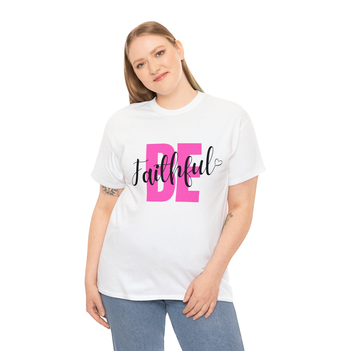 Pink Faithful Unisex Heavy Cotton Tee