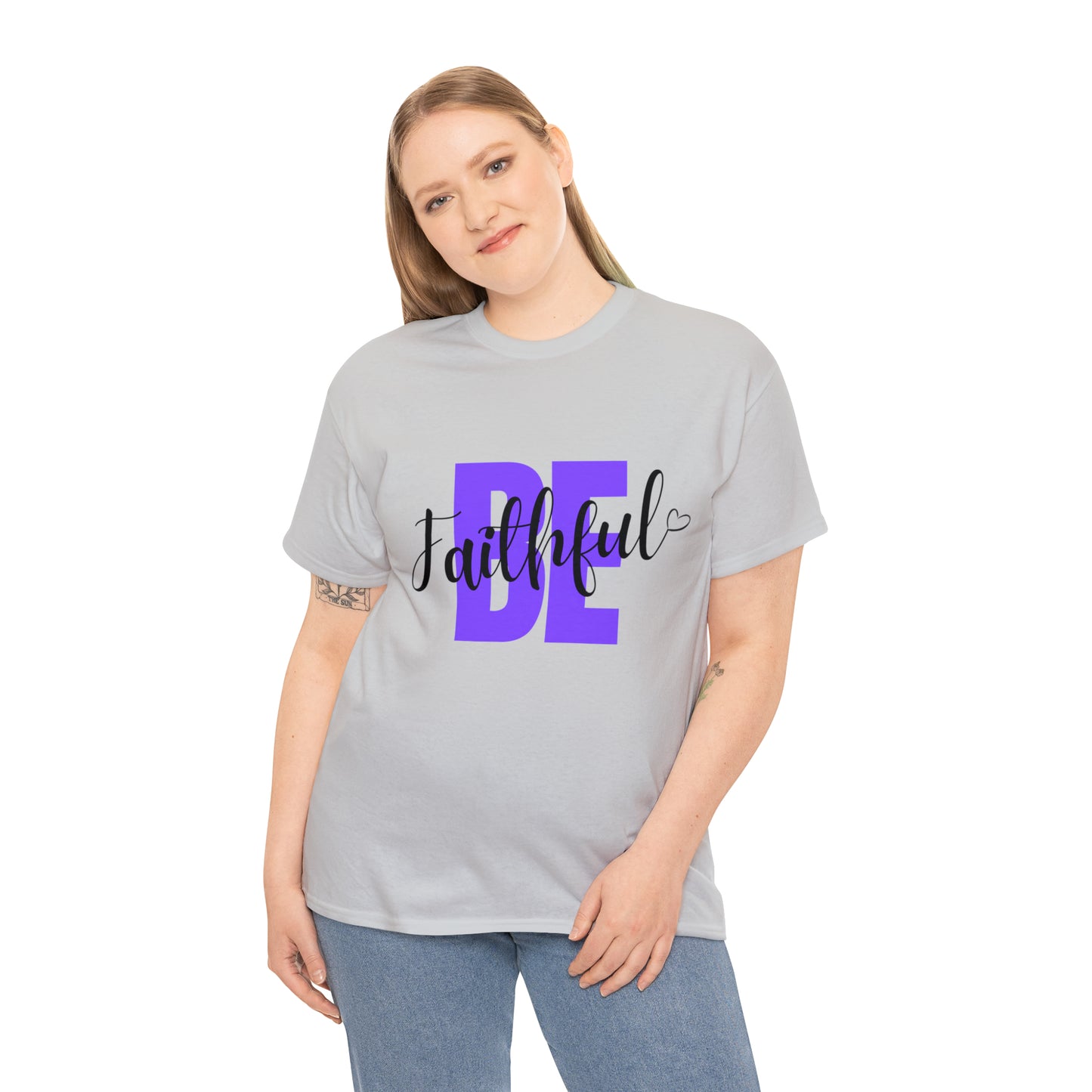 Purple Faithful Unisex Heavy Cotton Tee
