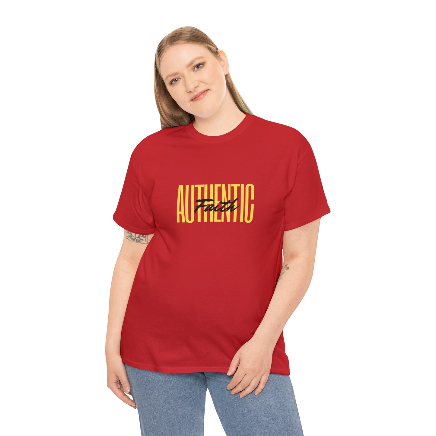 Simple Yellow Authentic Unisex Heavy Cotton Tee