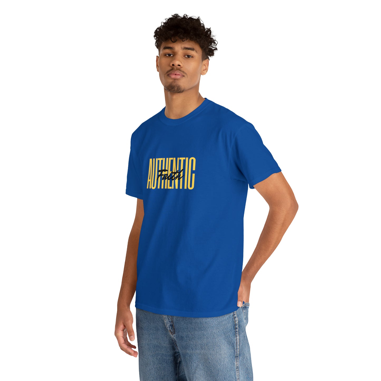 Simple Yellow Authentic Unisex Heavy Cotton Tee