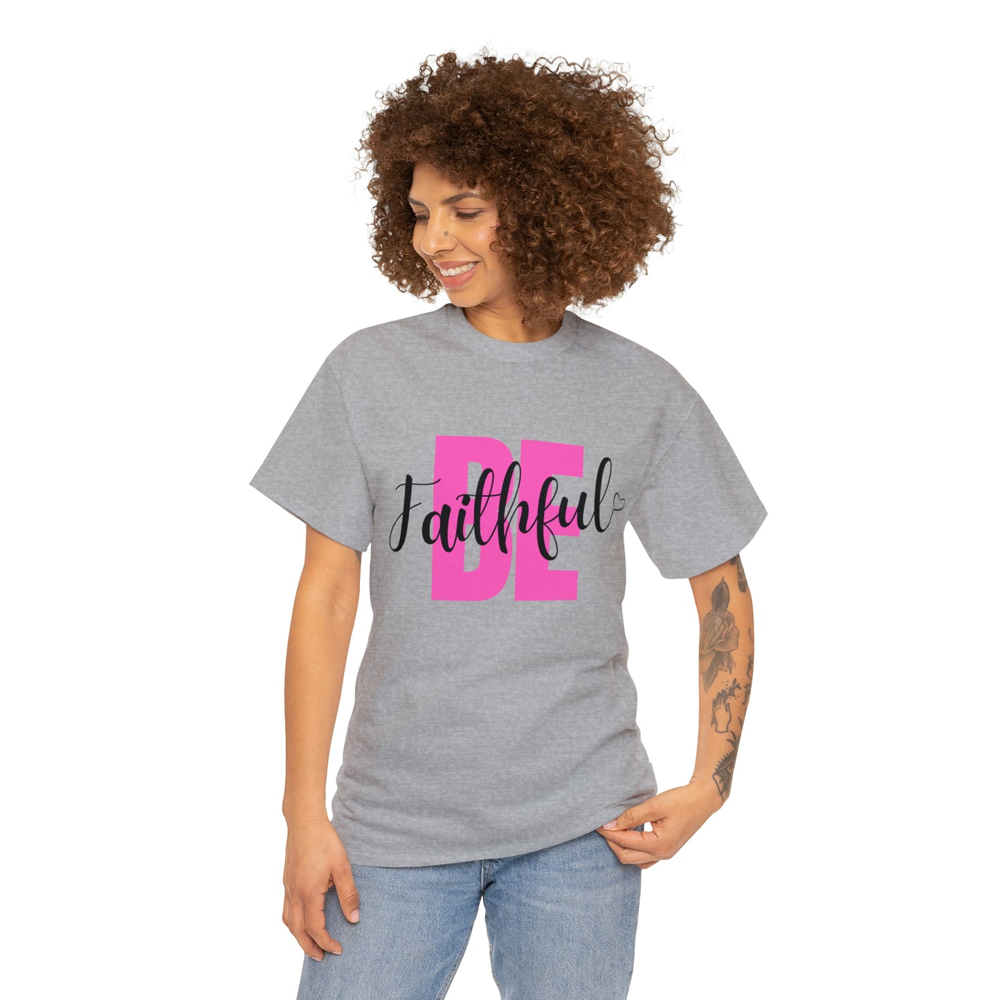 Pink Faithful Unisex Heavy Cotton Tee
