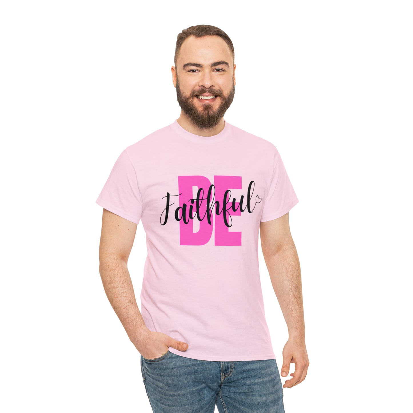 Pink Faithful Unisex Heavy Cotton Tee