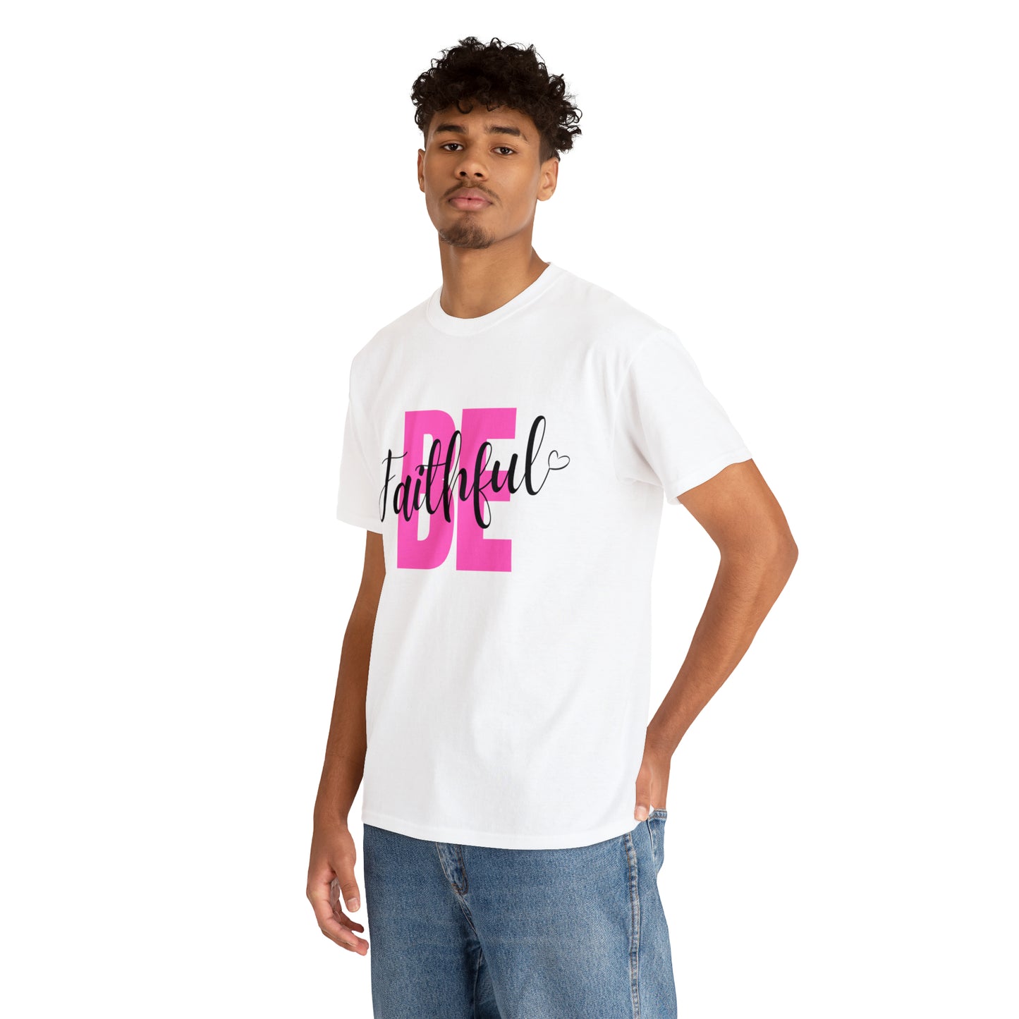 Pink Faithful Unisex Heavy Cotton Tee