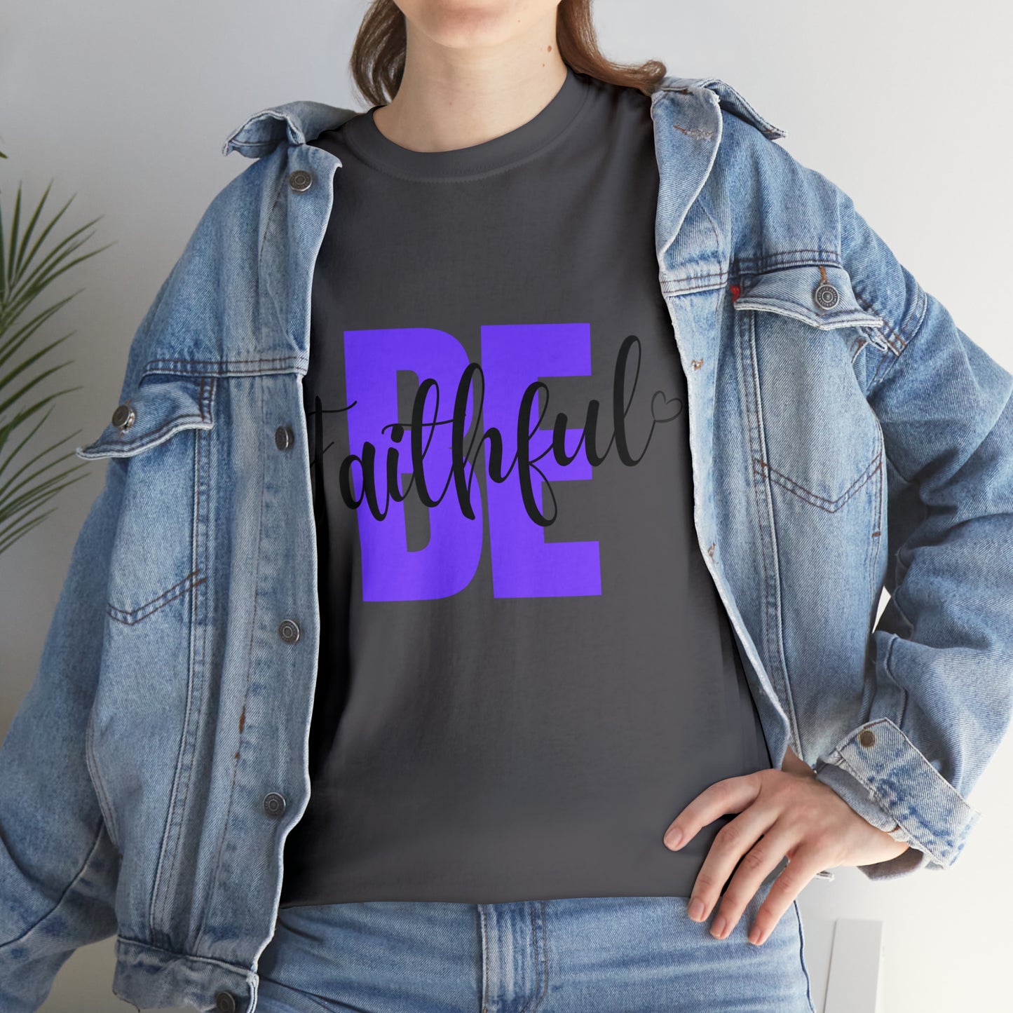 Purple Faithful Unisex Heavy Cotton Tee