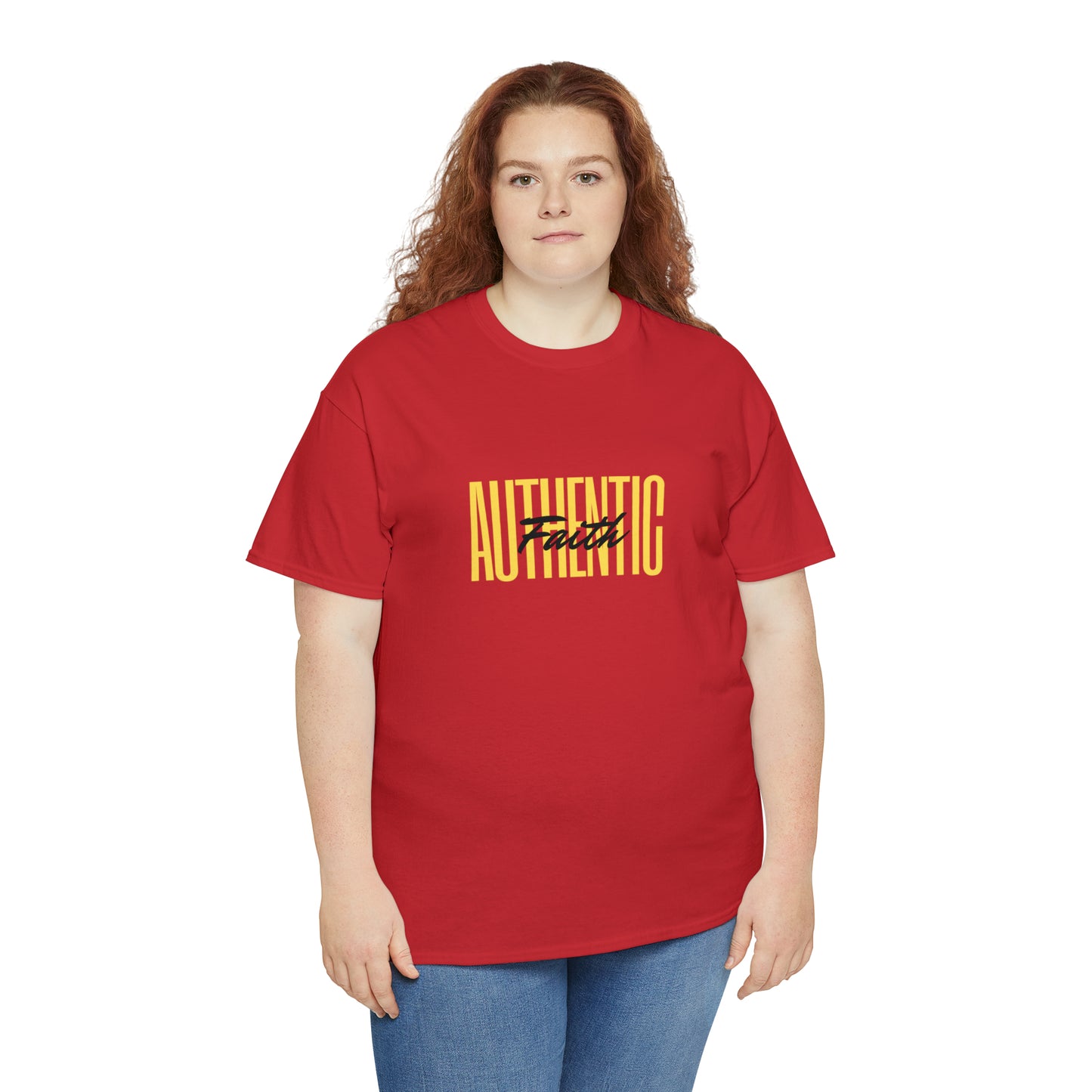 Simple Yellow Authentic Unisex Heavy Cotton Tee