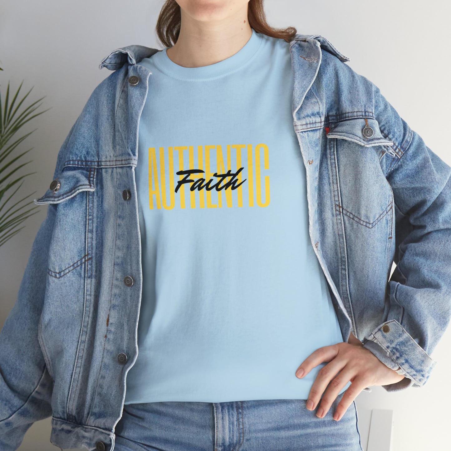 Simple Yellow Authentic Unisex Heavy Cotton Tee