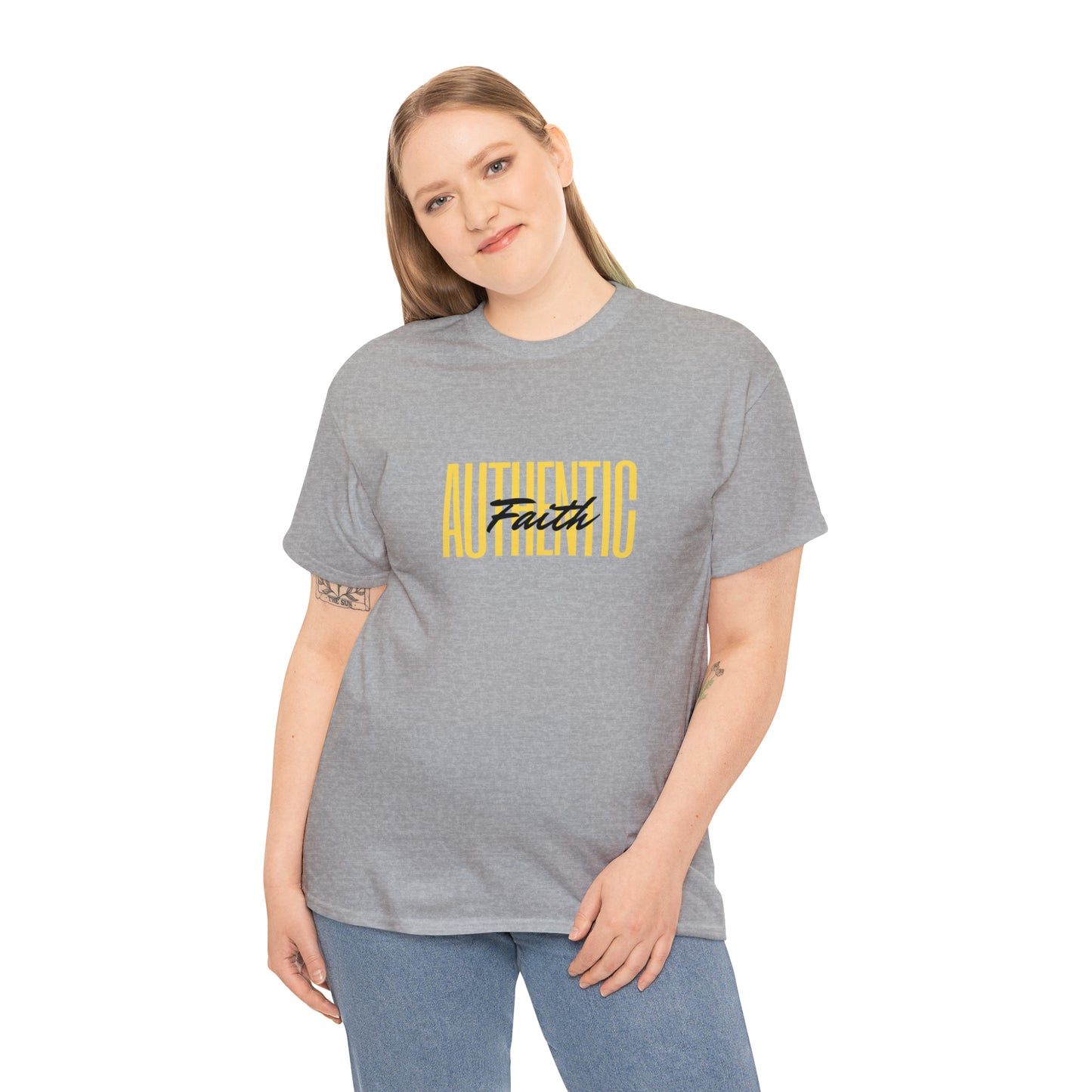 Simple Yellow Authentic Unisex Heavy Cotton Tee
