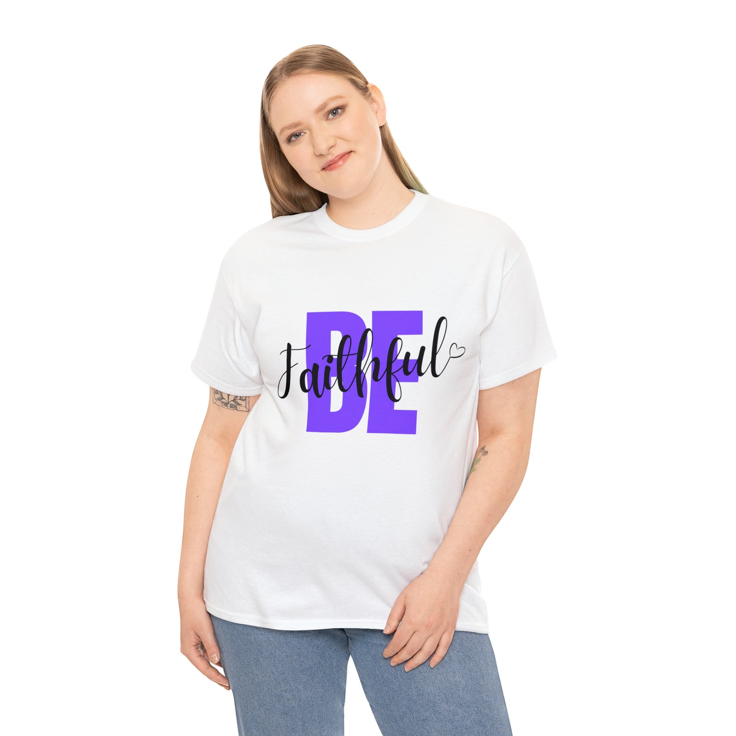 Purple Faithful Unisex Heavy Cotton Tee