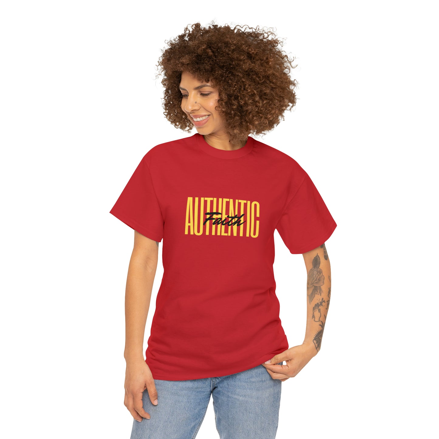 Simple Yellow Authentic Unisex Heavy Cotton Tee