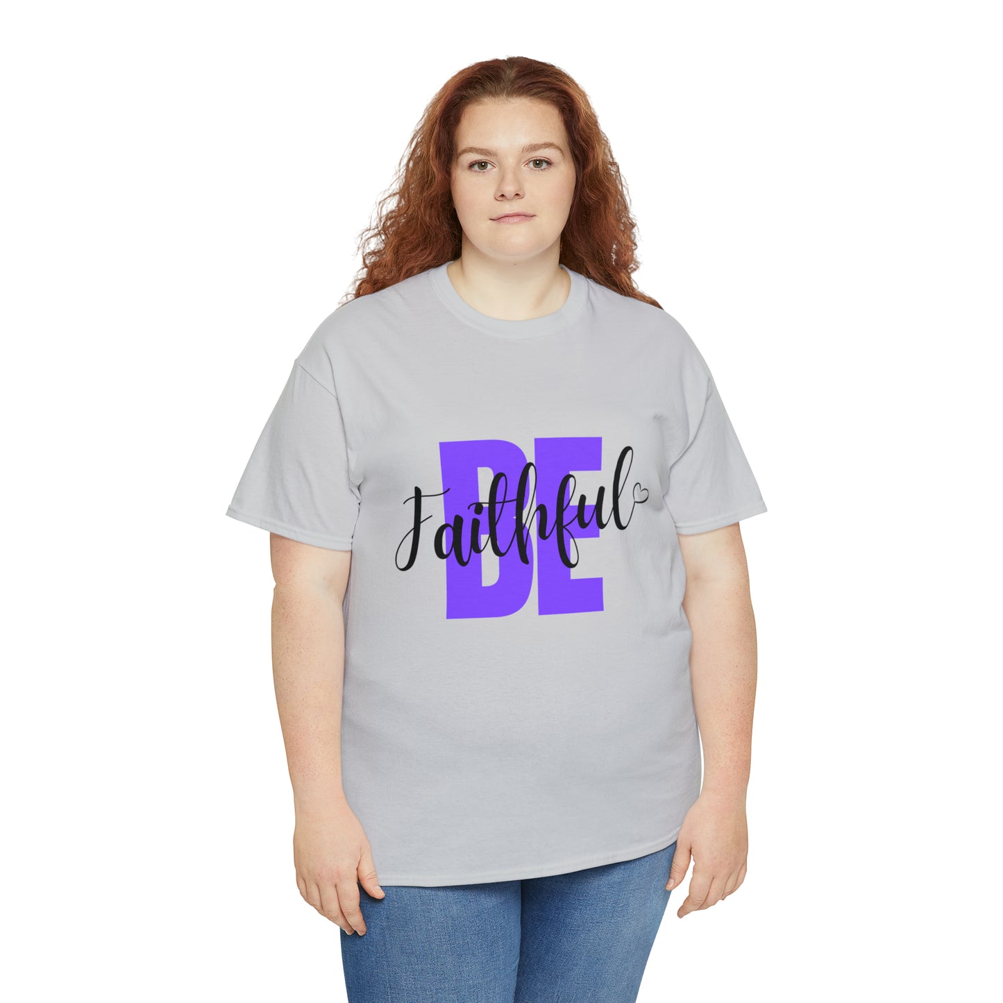 Purple Faithful Unisex Heavy Cotton Tee